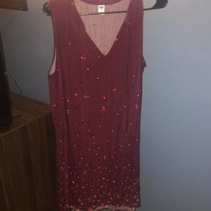 Maroon Floral Dress